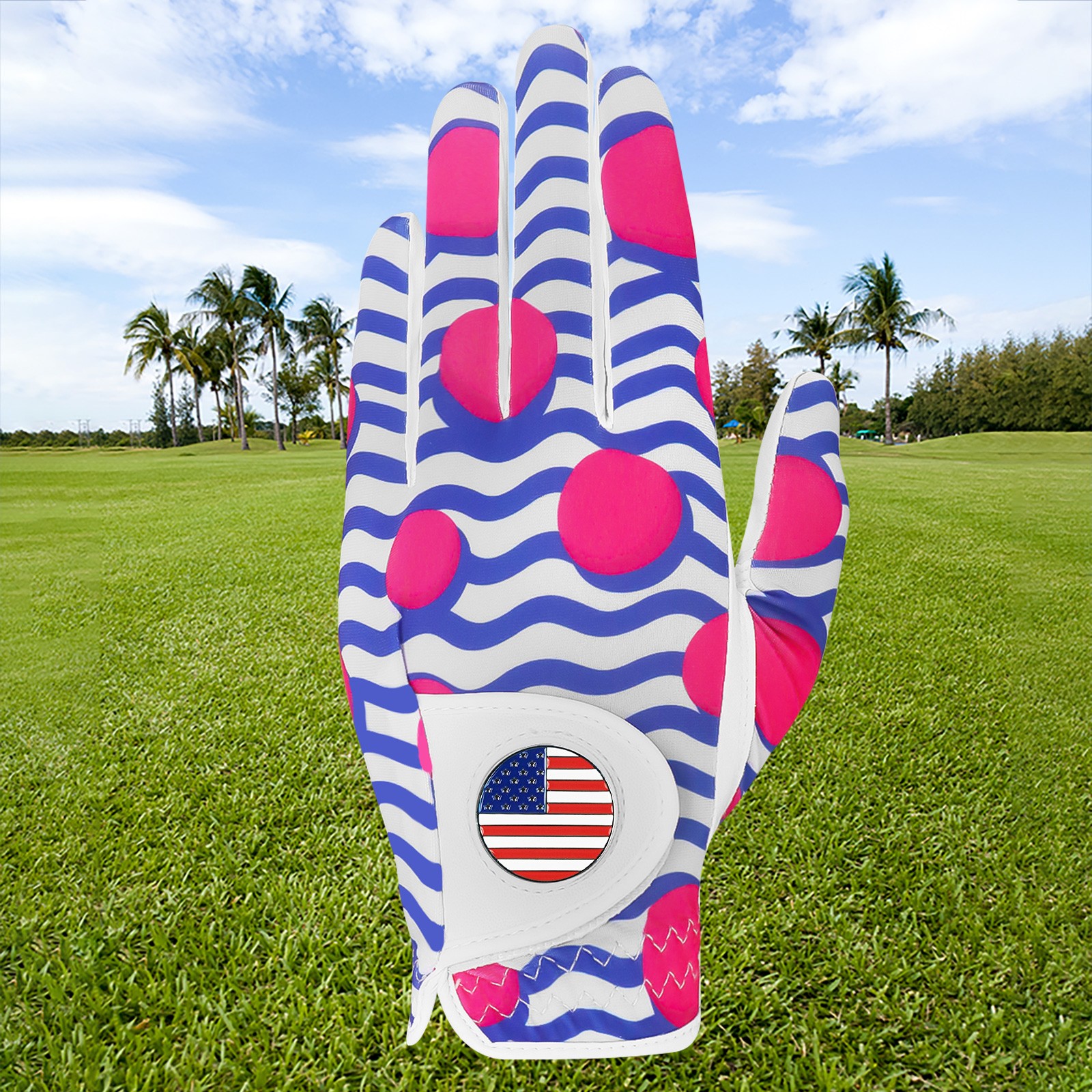 Glove For Women With Ball Marker All-weather Non-slip Grip