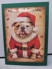 Weihnachtskarte Hund 17x12 mit Umschlag Weihnachten Karte Handgemacht NEU