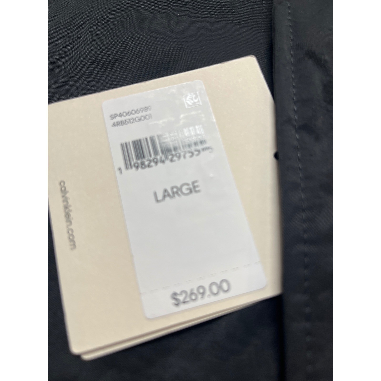 Calvin Klein Mens Black Hooded Fishtail Parka Jacket 4RB512G001 Large NWT thumbnail 2