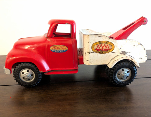 Tonka Toys AAA Vintage 1955 Tin Wrecker Tow Truck Pressed Steel