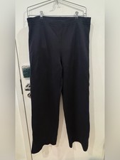 Escada Vintage Margaretha Ley Black Wide-Leg Women  s Wool Pants Size 42