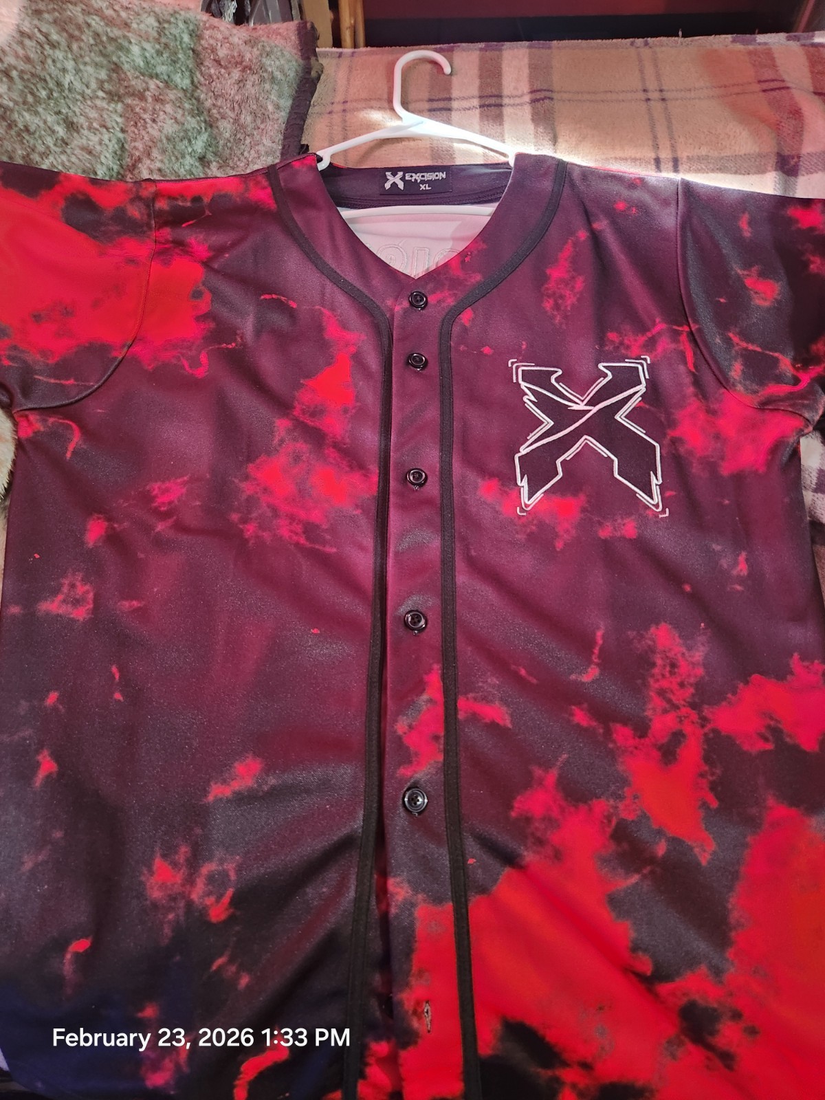 Excision Black And Red Tie-dye Rave Jersey
