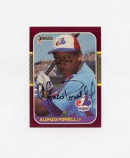 Alonzo Powell signed 1987 Donruss Opening Day #93 autograph auto