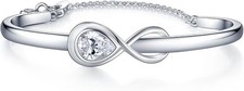 Infinity Bracelets 18K White Gold Plated Adjustable Bracelet Women's Gift