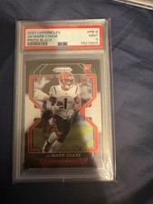 ja'marr chase 2021 chronicles prizm black psa 9!