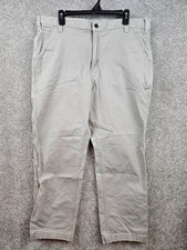Carhartt Pants Mens 40x30 Khaki Canvas Rugged Flex Relax Utility Straight 102291