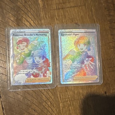 Pokémon TCG Astral Radiance Full Art Holo Lot 2 Gardenia + Breeder