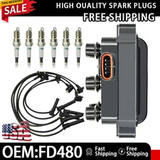  Ignition Coil Pack & 6*Spark plugs & Wires For 1990-2011 Ford Ranger 3.0l FD480