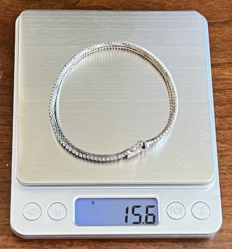 Vintage 925 Sterling 7.75” “SU” Italy Herringbone 6mm Bracelet 15.5 grams - Picture 7 of 7