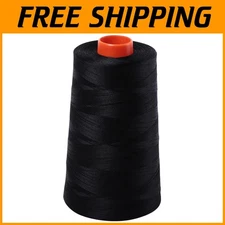High-Quality Black Cotton Thread - 6452 Yards