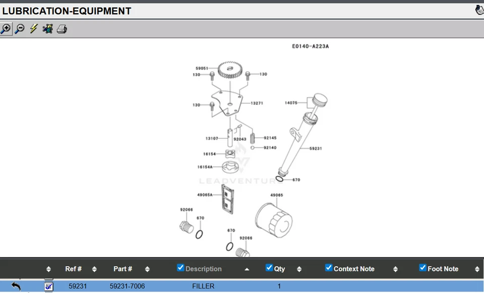 Genuine Kawasaki 14075-7008 & 59231-7006 Oil Dipstick & Tube FH601V FH641V - Image 4 of 4