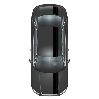 Rennstreifen Set Schwarz Matt Viper Streifen Stripes Zubehör Auto Haube Dach