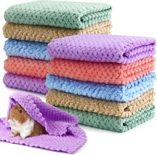 10Pcs Guinea Pig Fleece Blanket, 12 x 12In Guinea Pig Bedding, Reusable Hamster