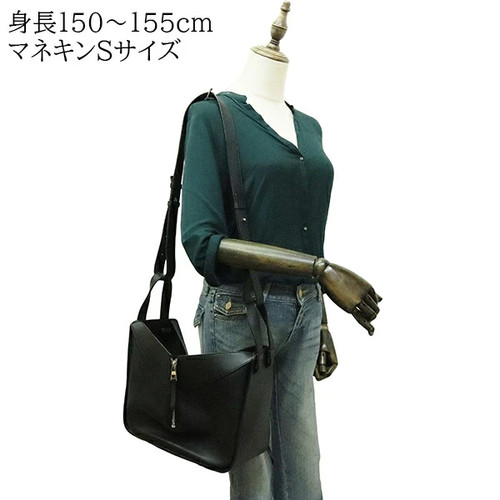Borsa a mano originale LOEWE amaca piccola nera SHW borsa a tracolla pelle donna 2WAY - Foto 10 di 19