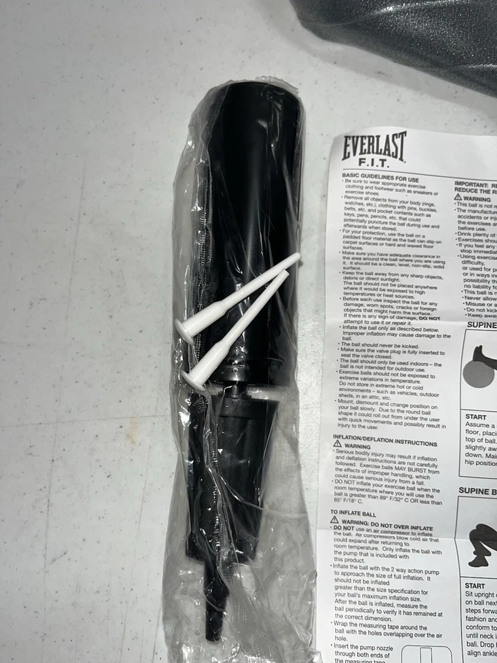 NUEVO Everlast Power Cell FIT Anti-Ráfaga 55 cm ~ 22 pulgadas Bola de Ejercicio con Bomba Foto 3 de 4