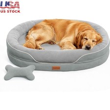 Orthopedic Dog Bed XL W/ Egg Crate Foam Waterproof Easy Clean Bolsters New