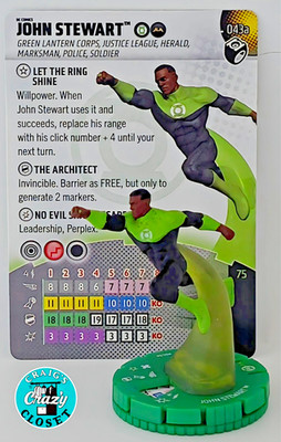 WizKids HeroClix John Stewart 043a DC Lantern Legacy Super Rare