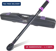 1/2" Inch Drive Click Torque Wrench 40-300 FT-LB/54.2-406.8N.M, 3 Accuracy, Du