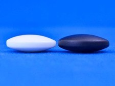 Wood 9x9 Go Set Glass Stones, Clear Plastic Case