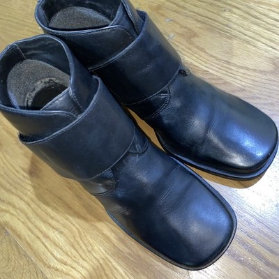 hillard and hanson Boots Women Black Leather 7M Brazil 