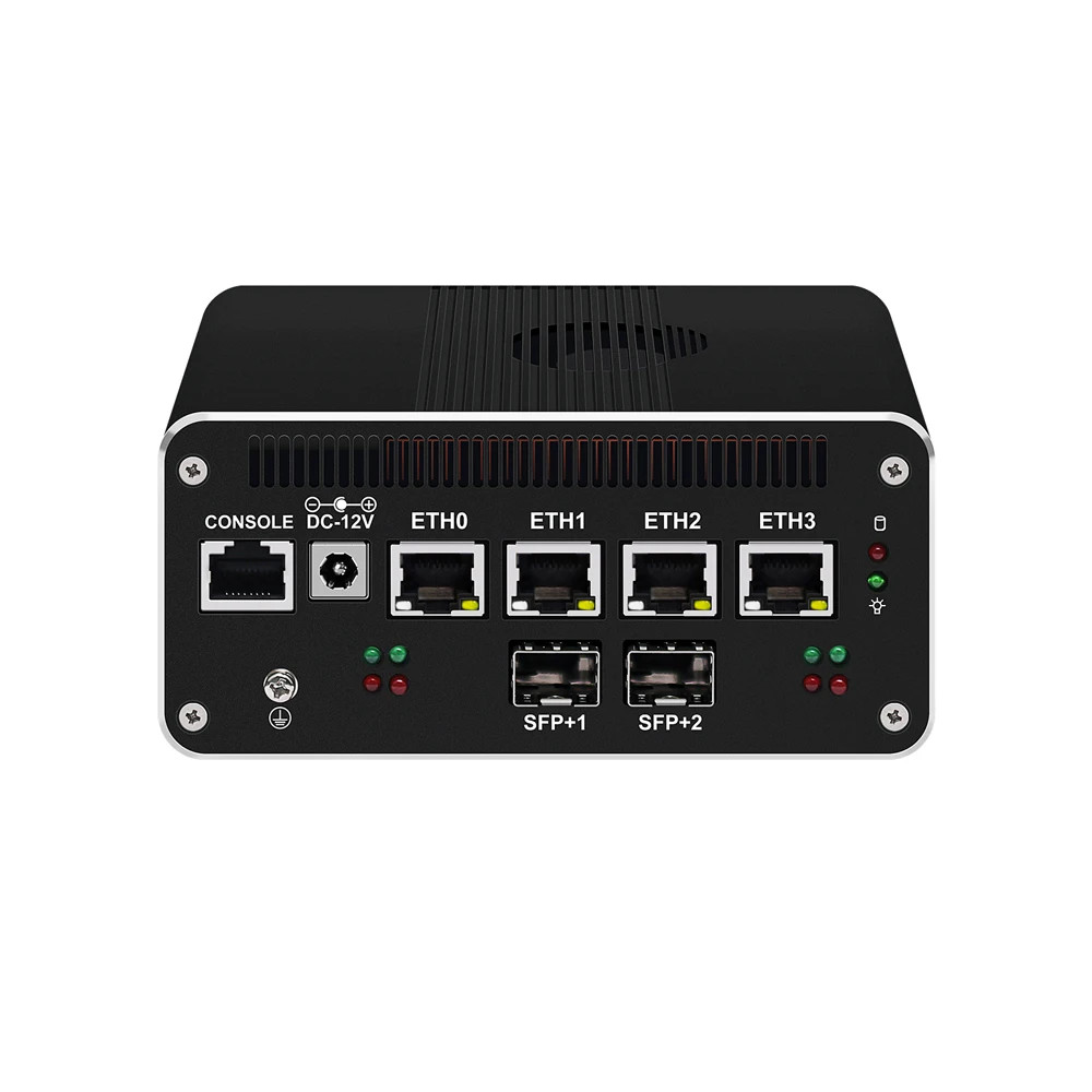 4xIntel i226-V U300E 1240P 8x2.5G LAN 2*SATA Firewall Appliance Mini PC Proxmox