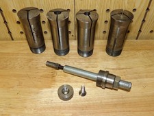 4 Hardinge 5C collets with collet stop Lot 709