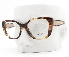 Prada Eyeglasses Glasses VPR B04 07R-1O1 Brown Havana Carmel Beige 51mm w/case
