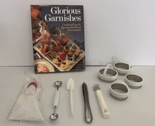 Glorious Garnishes Book & Kit w/ Kitchen Tools Needed To Garnish