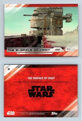 Surface Of Crait #91 Star Wars The Last Jedi 2017 Topps Trading Card