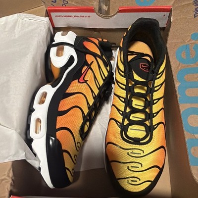 2018 Nike Air Max Plus ''Sunset'' Black Youth Running Shoes! Size  6.5Y Sz 8 Women