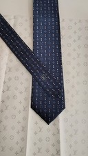 LOUIS VUITTON Monogram LV Men's Silk Necktie Pre-owned