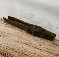 Antique Forged Steel Fencing Pliers c.1880–1910 American Hand Tool - Collectible