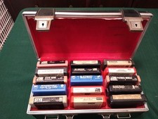 Prog Rock Lot of 15 8-Track Tapes with Case Yes ELP Kansas ELO STYX Be Bop Delu