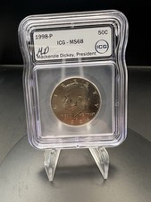1998-P Kennedy Half Dollar ICG MS68 Mackenzie Dickey Signed Label Rare Pedigree