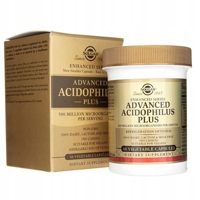 Solgar - ADVANCED ACIDOPHILUS PLUS - PROBIOTIKUM Darmbakterienflora 60 Kapseln