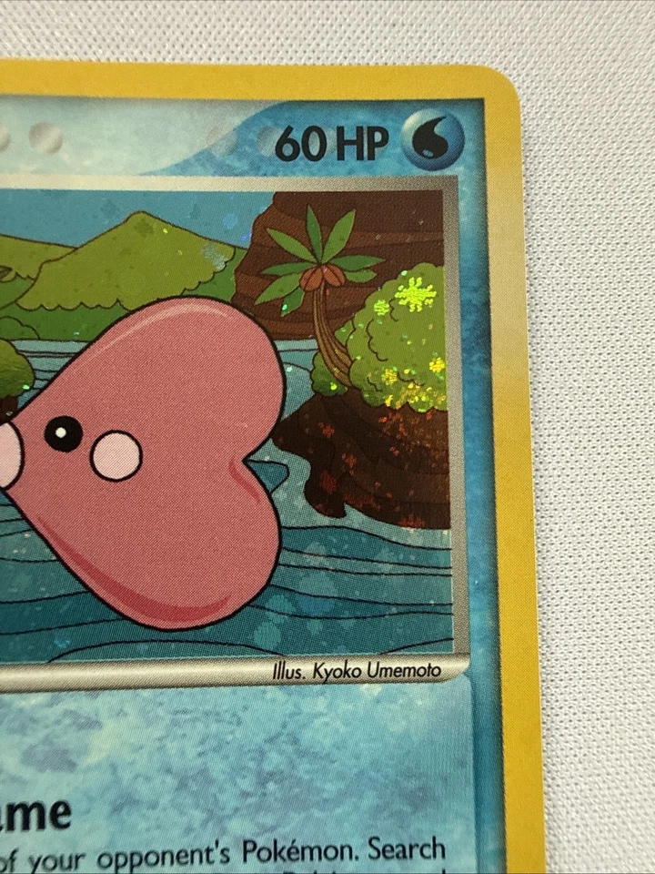 Luvdisc 7/100 EX Crystal Guardians Holo Rare Pokemon Card Partial Swirl - Image 3 of 4