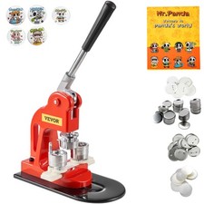 VEVOR Button Maker Machine Badge Pin Machine 1" 25 MM 500 Free Parts Press Kit