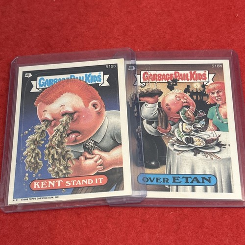 1988 Garbage Pail Kids Series 13 - (Kent Stand It) #512B and (Over Etan) #518b - Picture 13 of 13