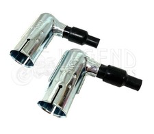 Yamaha - Kawasaki Pair Of Period Metal Spark Plug Caps Motorcycle -- B8-33