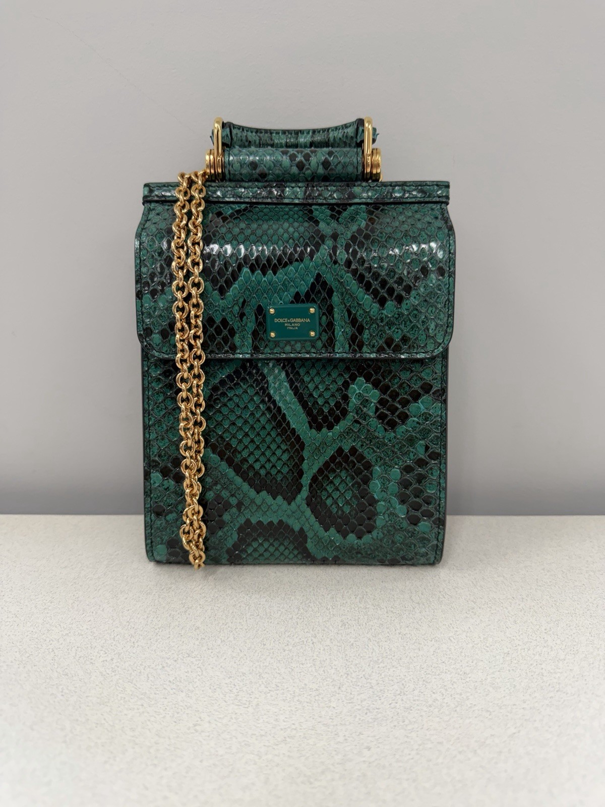 Authentic Dolce & Gabbana Python Sicily 58 Phone Handbag incl Box, Dustbag & COI — image 4
