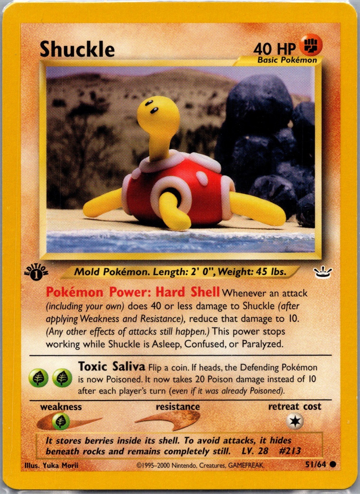 Shuckle 1st Edition Common Neo Revelation 51/64 LP