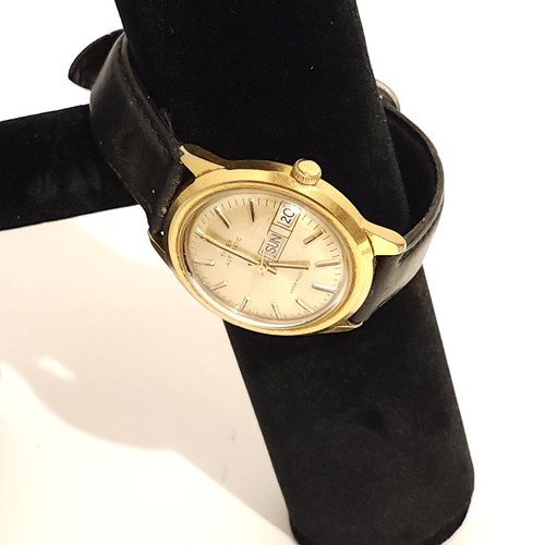 Vintage Timex Automatic Viscount 1970’s Men’s Watch, Champange Gold, Working - Picture 4 of 12