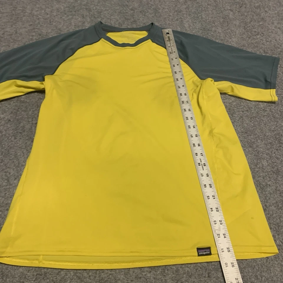 Patagonia Shirt Mens Medium Capilene Base Layer Short Sleeve Yellow - Изображение 3 из 4