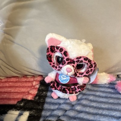 Aurora YooHoo & Friends Secret Sound Plush White Cat w/ Pink Leopard Glasses