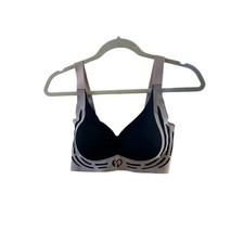 Lot of 2 Seamless Comfort Bras Size L Black Nude