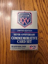 Pro Set Super Bowl XXV Limited Edition Silver Anniversary Commemorative Card Set