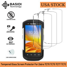 3PCS Tempered Glass Screen Protector for Zebra TC70 TC72 TC75 TC77 TC70X 75X