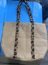 New Without Tag Leopard Print tote Beach Cary On Purse Work Laptop Book bag