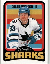 2024-25 O-Pee-Chee Calen Addison Pee-Chee - Retro #123 San Jose Sharks