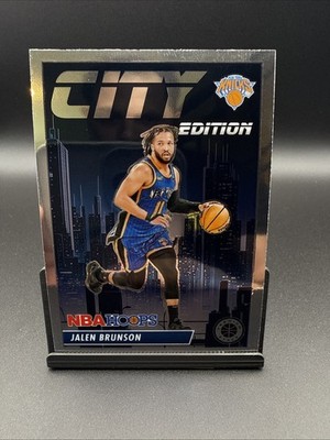 2023 JALEN BRUNSON PREMIUM STOCK CITY EDITION NBA CARD #21 NY KNICKS MAVERICKS 
